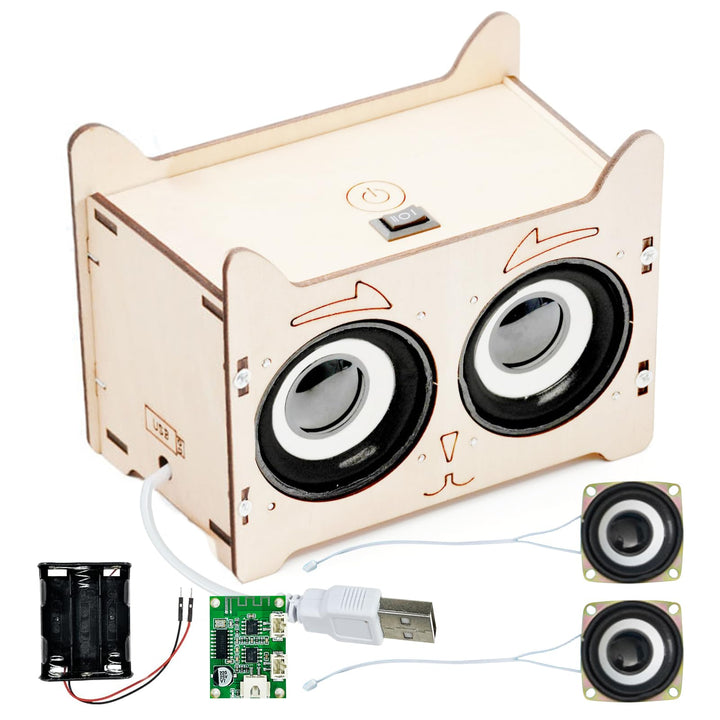 DIY Bluetooth Lautsprecher,Elektronik Baukasten Lautsprecher Bausatz Holz Experimente Wissenschaft E