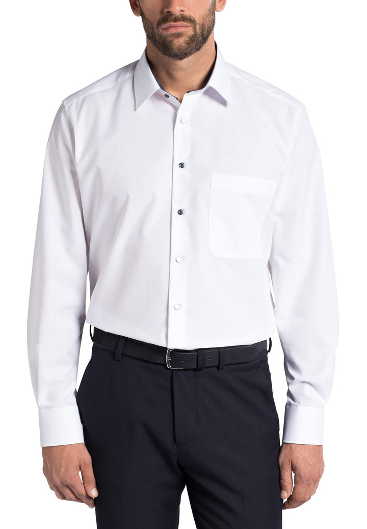 eterna Langarm Hemd Comfort FIT Chambray Unifarben