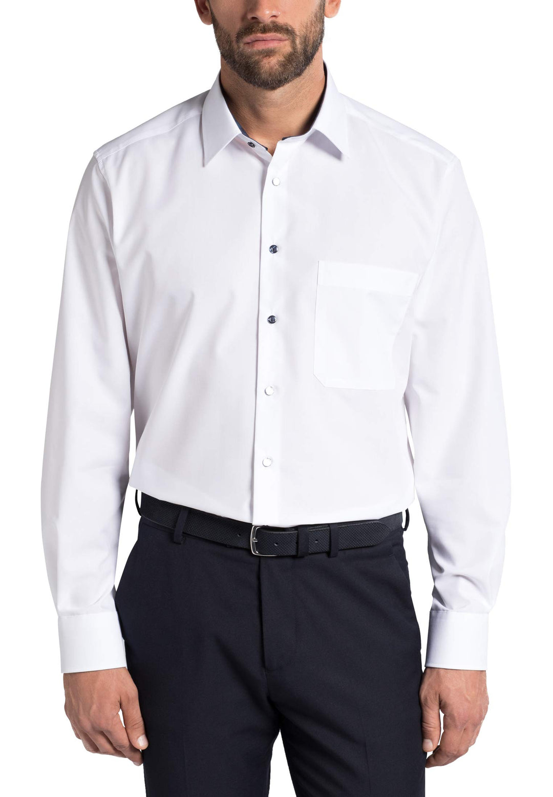 eterna Langarm Hemd Comfort FIT Chambray Unifarben