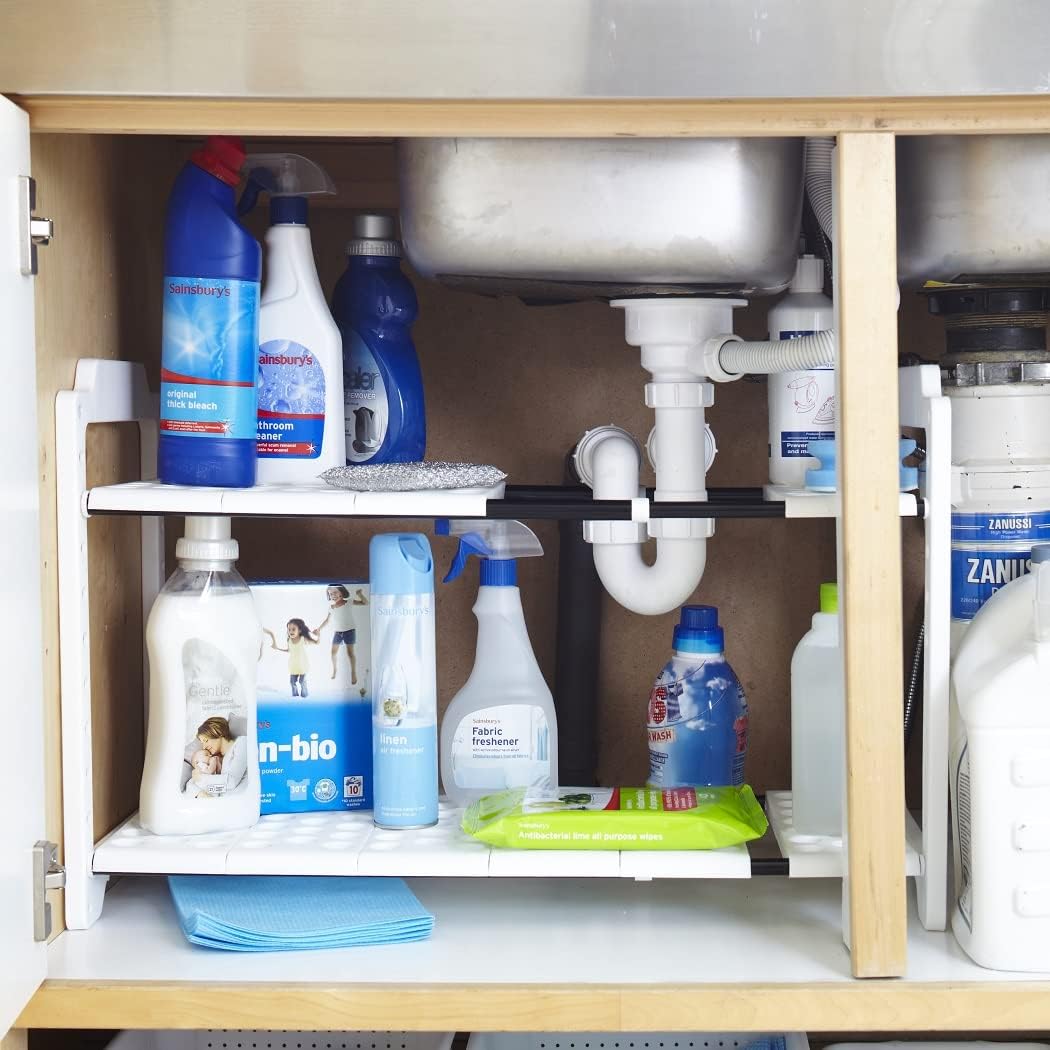 Addis Stauraum unter der Spüle zur Organisation, Weiss 1 Packung, 1 Packung