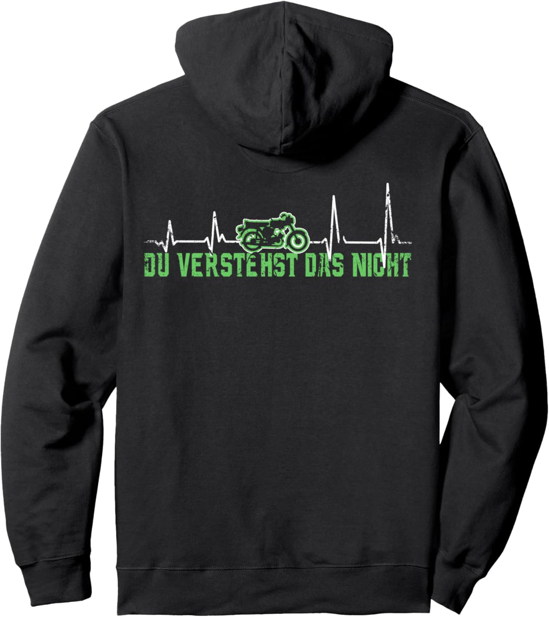 "Du verstehst das nicht" Herzschlag Moped retro ddr fahrzeug Pullover Hoodie