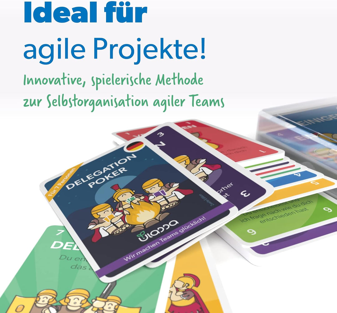 Delegation Poker Karten Set - 3-7 Personen - Für Agile Unternehmen zur effektiven Delegation von Ver