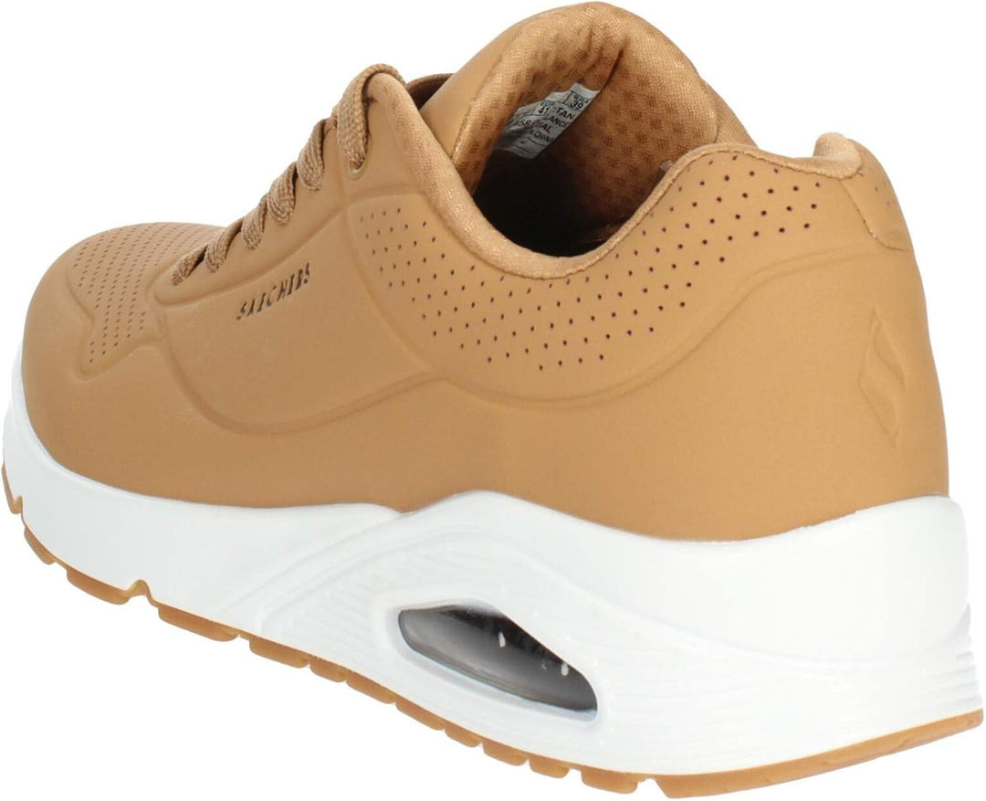 Skechers Herren UNO Stand On AirSneaker 39.5 EU Tan Durabuck Trim, 39.5 EU Tan Durabuck Trim