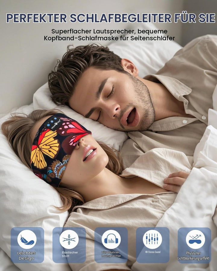 MUSICOZY Schlafkopfhörer Bluetooth 5.4, Bequem &amp; Ultraleicht Stirnband kopfhörer zum Schlafen mit Hi