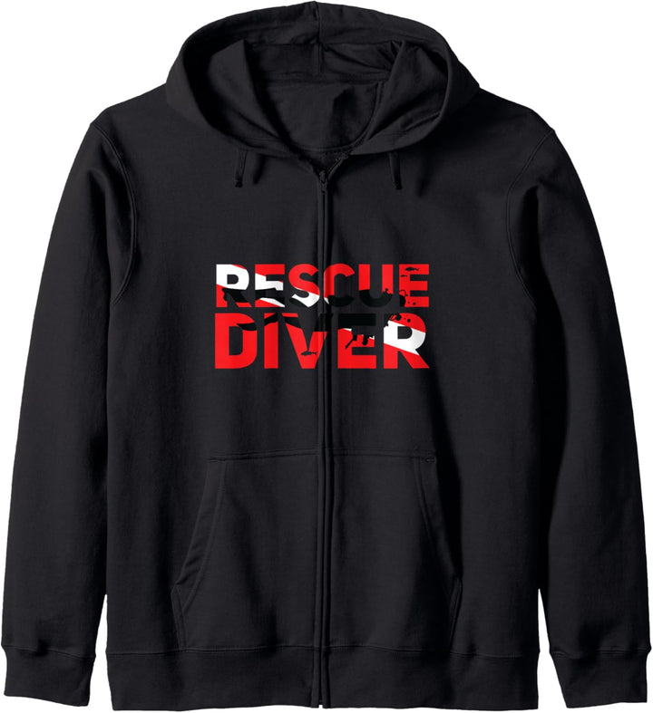 Rescue Diver Taucherflagge Rettungstaucher Scuba Kapuzenjacke