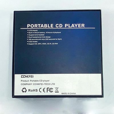 Tragbarer CD Player mit Lautsprecher,CCHKFEI Wiederaufladbar kompakt CD-Player Bluetooth Autos FM Tr