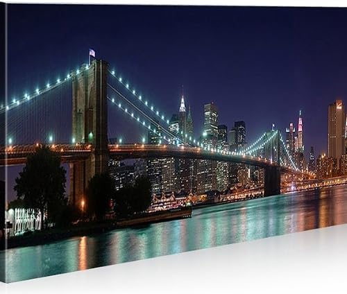 islandburner Bild Bilder auf Leinwand Brooklyn Bridge 1p New York Nyc XXL Poster Leinwandbild Wandbi