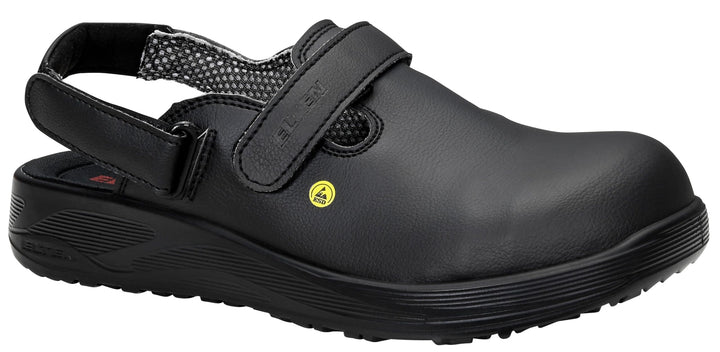 ELTEN Clog MICHEL black ESD SB, Damen und Herren, Textil, Stahlkappe, leicht, klassisch, Schwarz, Gr