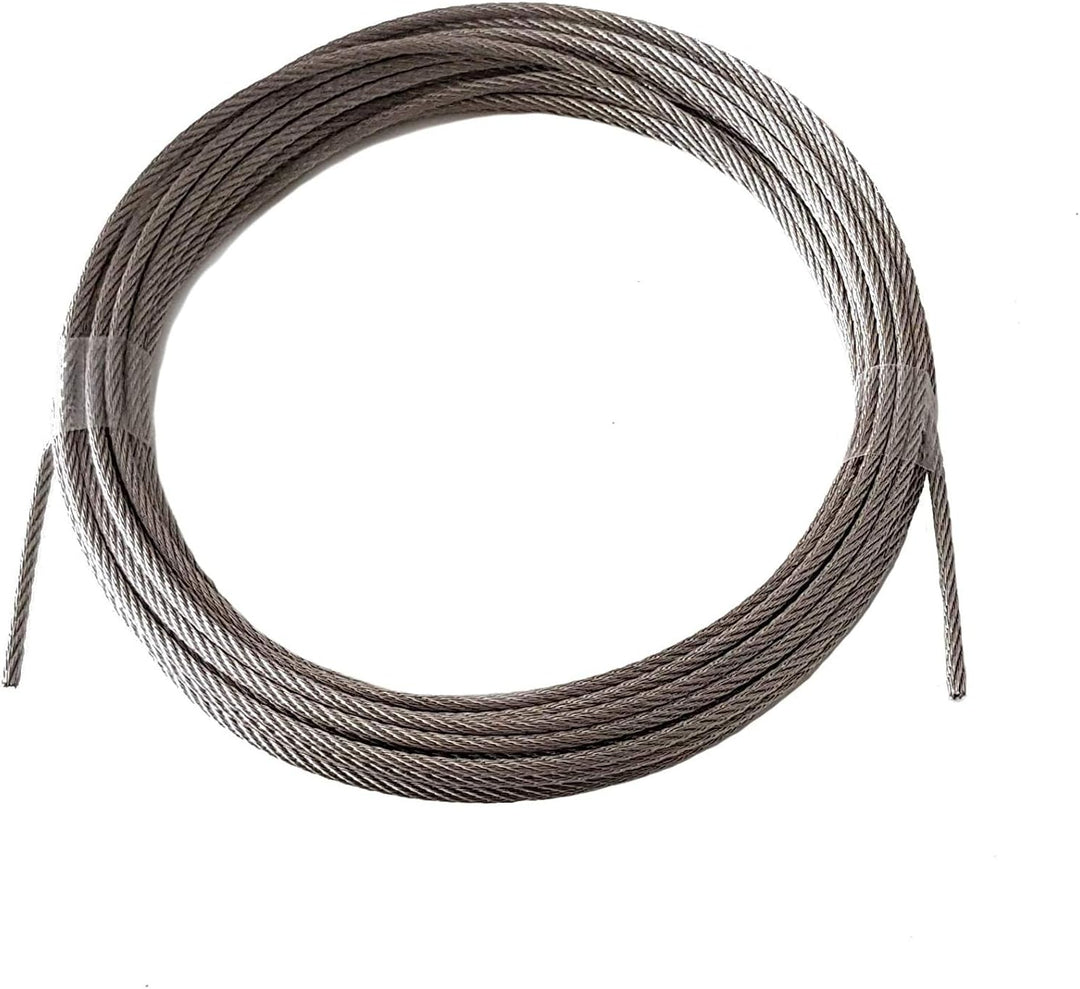 Drahtseil 5 / 7mm 10 Meter Geländerseil 5/7mm Edelstahl 7X7 ummantelt PVC klar EN 1.4401 mittelweich