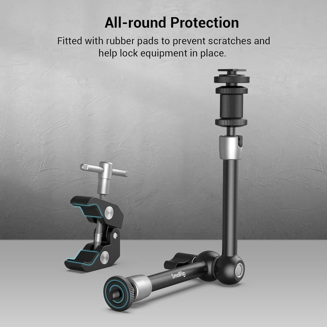 SMALLRIG Super Clamp und Magic Arm (11") mit Kaltschuhhalterung für Monitor, LED-Licht, Mikrofon - 3