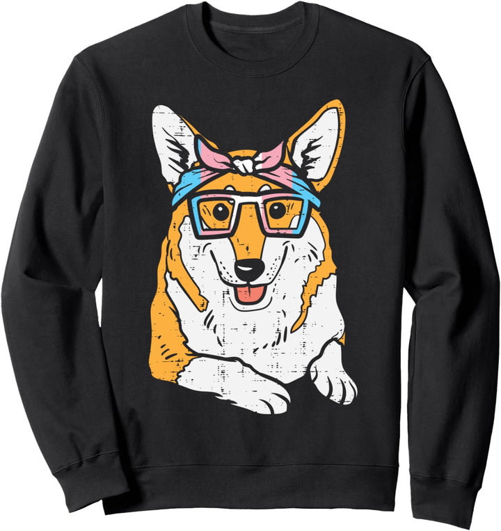 Welsh Corgi Transgender Headband Trans Pride Flag LGBT Dog Sweatshirt