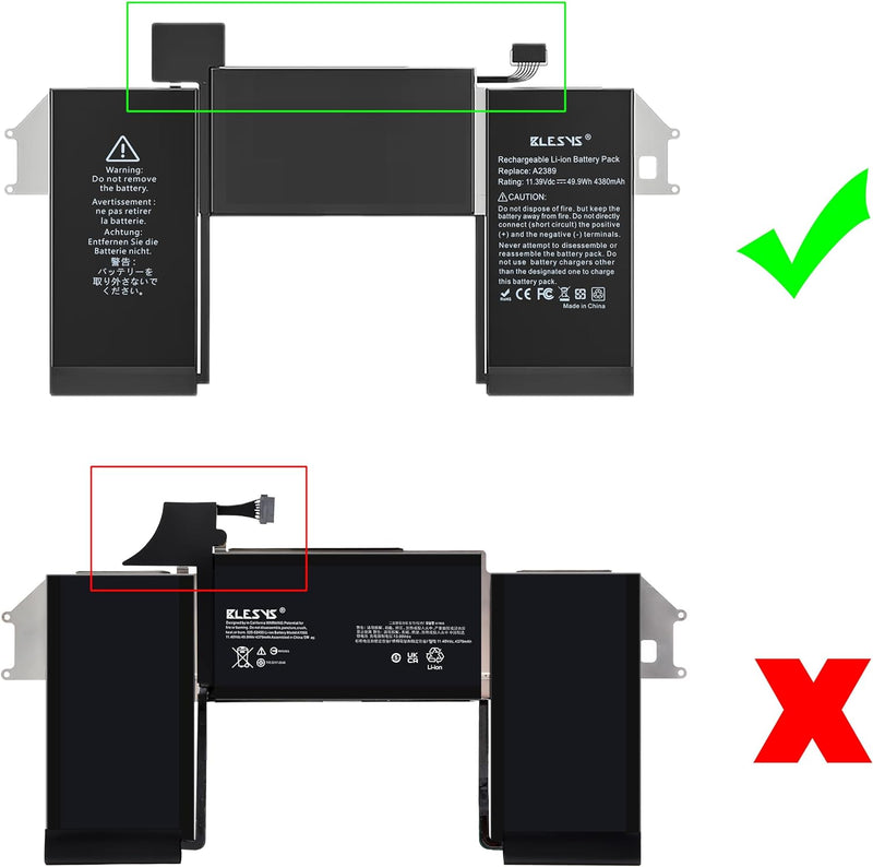 BLESYS A2337 Akku A2389 Laptop Ersatzakku für MacBook Air 13 Zoll A2337 M1 2020 EMC 3598 [Li-Polymer