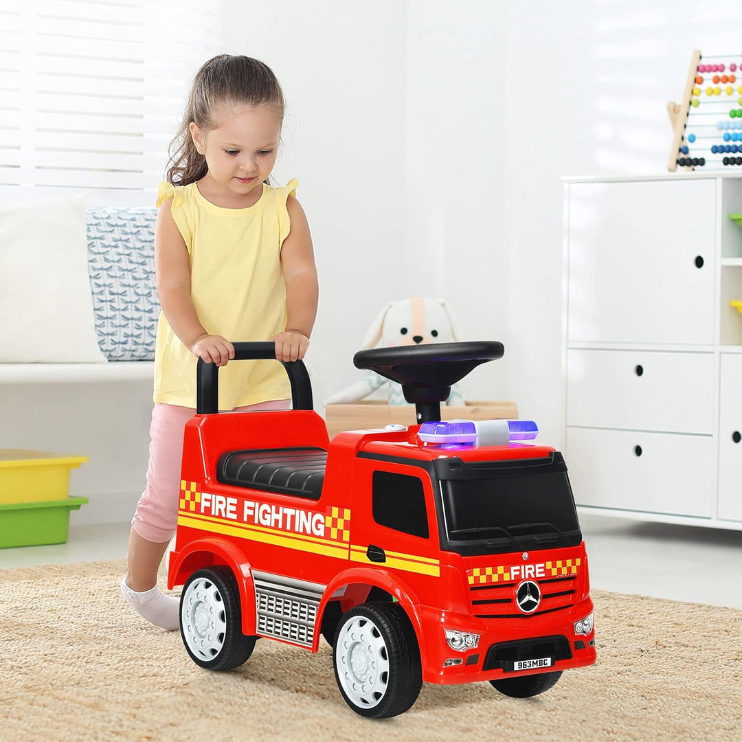 GOPLUS Rutschauto mit Kofferraum unter Sitzfläche, Rutscher Kinderfahrzeug mit Scheinwerfer&Hupe&Mus