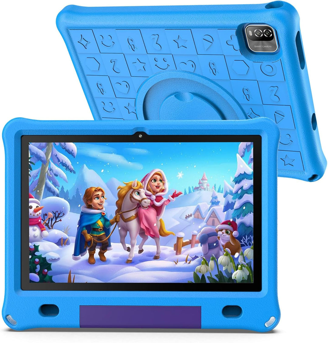 PRITOM Android 10 Tablet for Kids, 10 Inch IPS HD Large Screen, 3GB+64GB, Control Learning Game Educ
