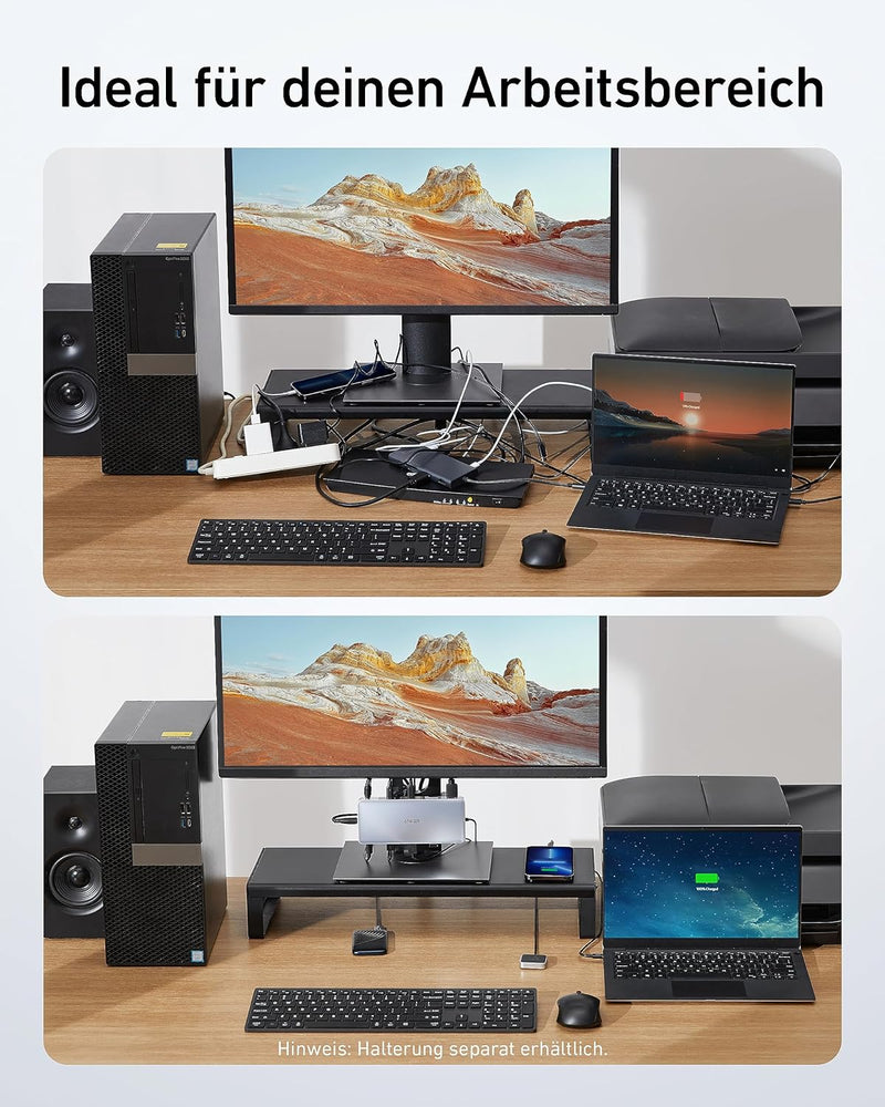 Anker Docking Station, KVM-Switch für Desktop-PC und Laptop, Dual 4K Monitor 553 USB-C Docking Stati