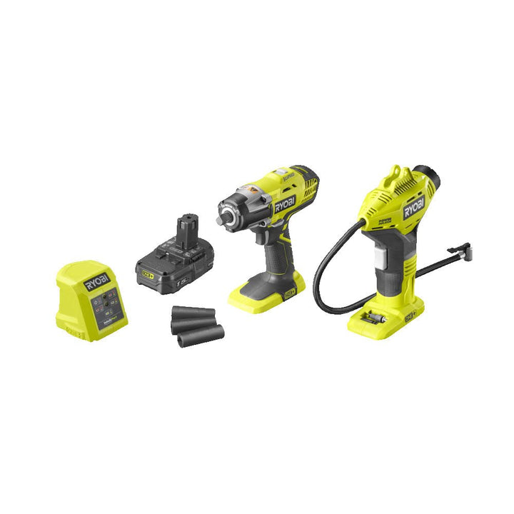 RYOBI 18V ONE+ Akku-Schlagschrauber Set R18IWPI-115G (inkl. Akku-Schlagschrauber mit 400Nm Drehmomen