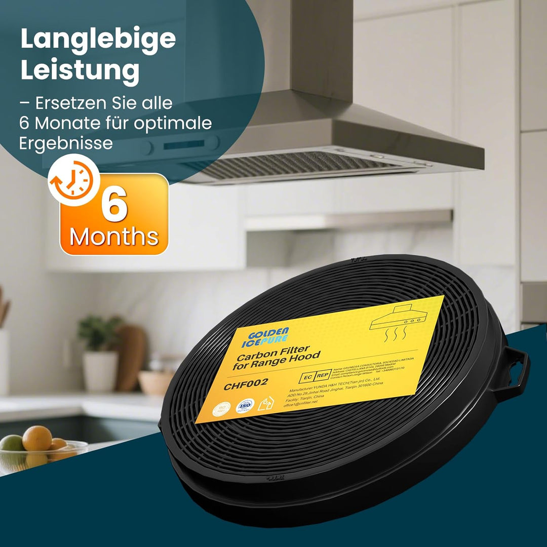 GOLDEN ICEPURE dunstabzugshaube filter Kompatibel mit Constructa 00353121,Dehflex/Drehflex AK01, koh