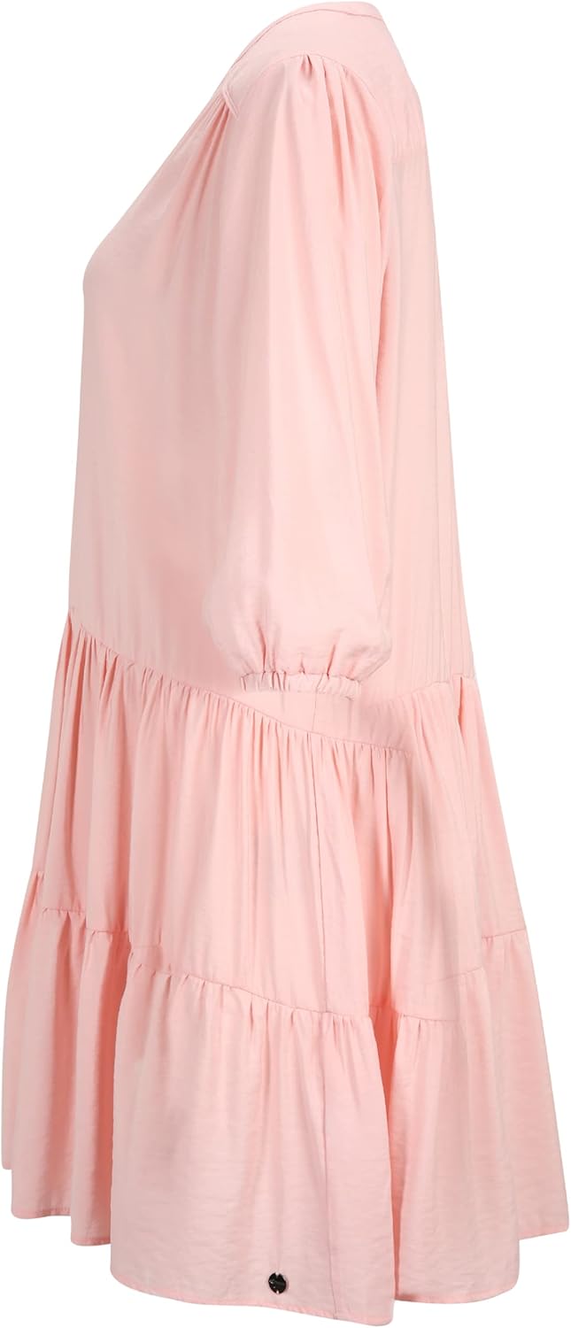 Tamaris Damen ASTANA AOP Kurzes trapez Kleid 36 Impatiens Pink, 36 Impatiens Pink