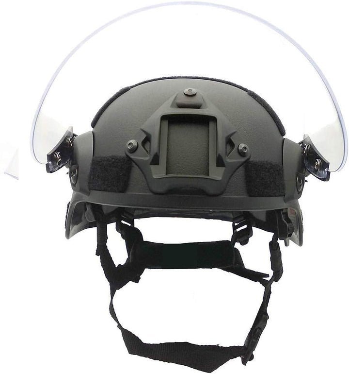 Tactical Area Airsoft Mich 2000 Quick Helm mit NVG Halterung und Schutzbrille. BK, BK