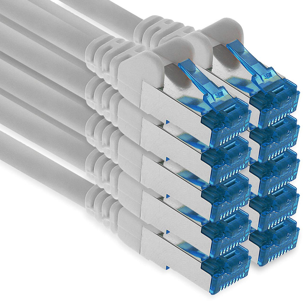 1aTTack.de Patchkabel – 10X 5m Ethernet, Netzwerk, LAN Kabel CAT6a (für Gigabit Netzwerke, Router, S