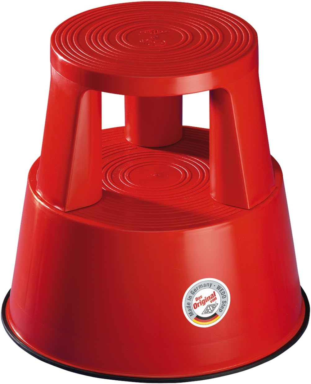 Wedo Rollhocker Step aus Kunststoff, bruchfest, rollbarer Tritthocker, TÜV-geprüft, Made in Germany,