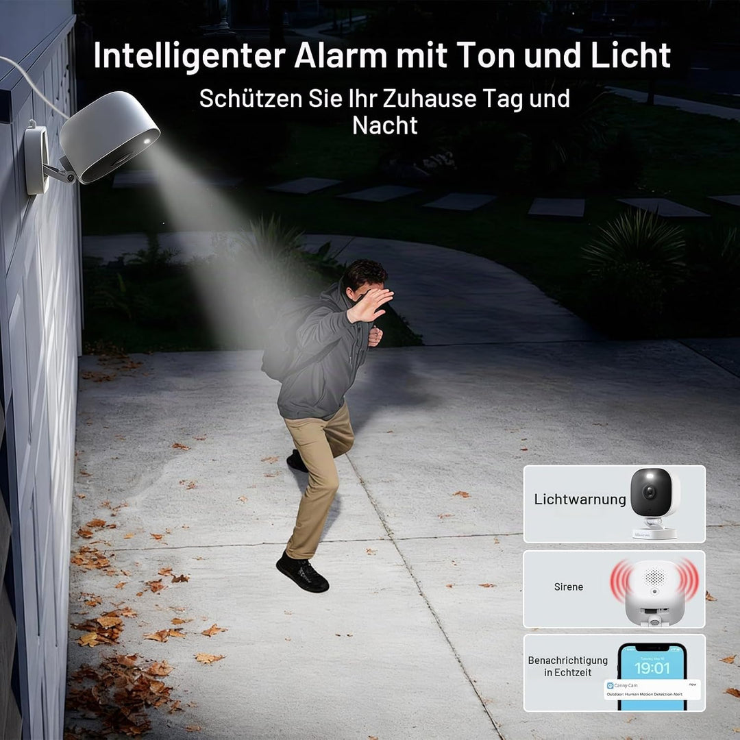 VIMTAG 2,5K Überwachungskamera Aussen, 5GHz WLAN Kamera Outdoor,Aussenkamera,Farbige Nachtsicht,Tag&amp;