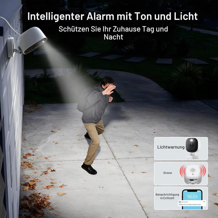 VIMTAG 2,5K Überwachungskamera Aussen, 5GHz WLAN Kamera Outdoor,Aussenkamera,Farbige Nachtsicht,Tag&amp;