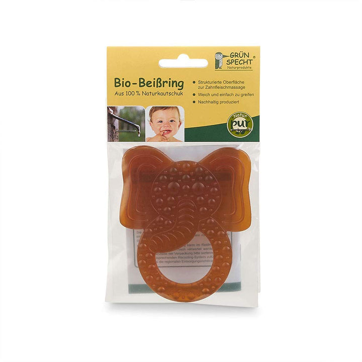 Beissring aus Naturkautschuk Doppelpack // 2er Set,ohne Schadstoffen, Silikonen und chemischen Weich