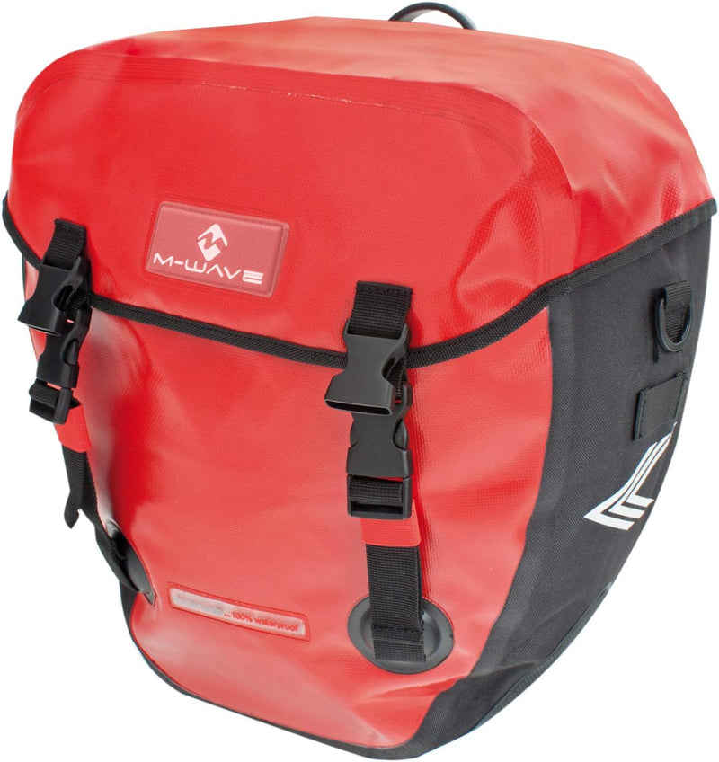 M-Wave Doppelpacktasche Alberta 2 x 20 ltr wasserdicht, schwarz Rot, Rot