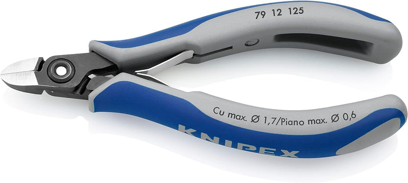 Knipex Präzisions-Elektronik-Seitenschneider brüniert, mit Mehrkomponenten-Hüllen 125 mm 79 12 125