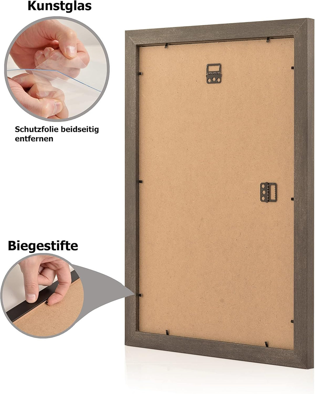 Stallmann Design Bilderrahmen 61x91,5 cm (POSTERFORMAT) stahl Holz mit Acrylglas Rahmen-Breite 20mm