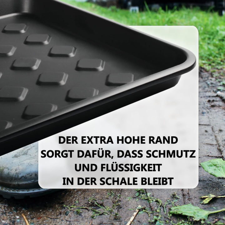 2X Schuhabtropfschale Schuhmatte 60 x 40 cm aus Kunststoff Schuhwanne Schuhablage mit erhöhtem Rand