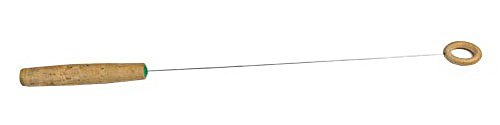 Einhandrute Rute Tensor Wünschelrute 43,5 cm lang, Federstahl mit Korkgriff und Holzring als Schwing