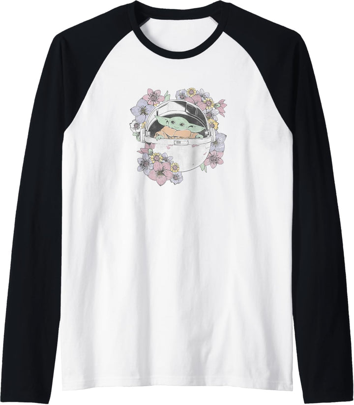Star Wars Grogu Floral Carrier Raglan