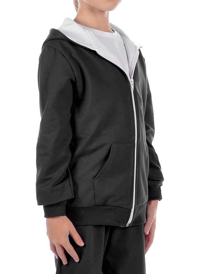 KMISSO Mädchen Sweatjacke mit Kapuze Kinder Hoodie Jacke – Reissverschluss, Baumwolle, Freizeithose
