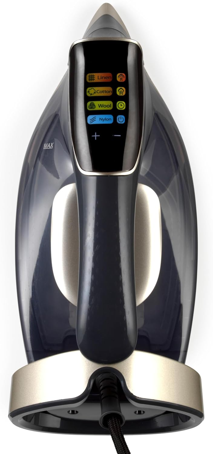 Beldray 3200W Dampfbügeleisen – Digitales LED-Touchscreen, präzise Temperaturregelung, 4 voreingeste