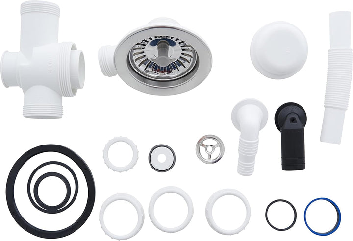 respekta Ohio Mineralitespüle in Schwarz / 1 Becken Einbauspüle in 66 x 50 cm/Spülbecken geeignet fü