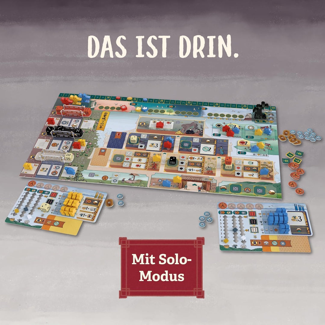 KOSMOS 683948 Die weisse Burg, Am Hof des Daiymo, Strategiespiel mit besonderem Würfel-Mechanismus,