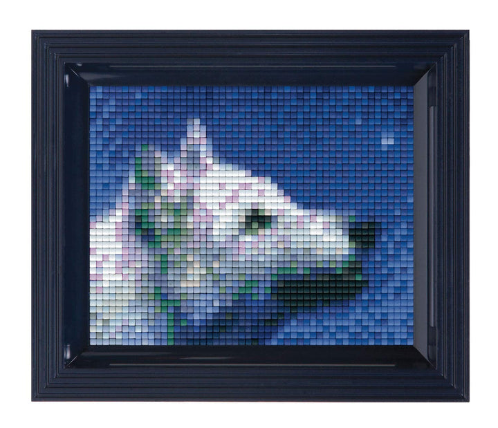 Pracht Creatives Hobby Pixel P31302 Mosaik Geschenkverpackung Wolf, Pixelbild mit Rahmen, kinderleic
