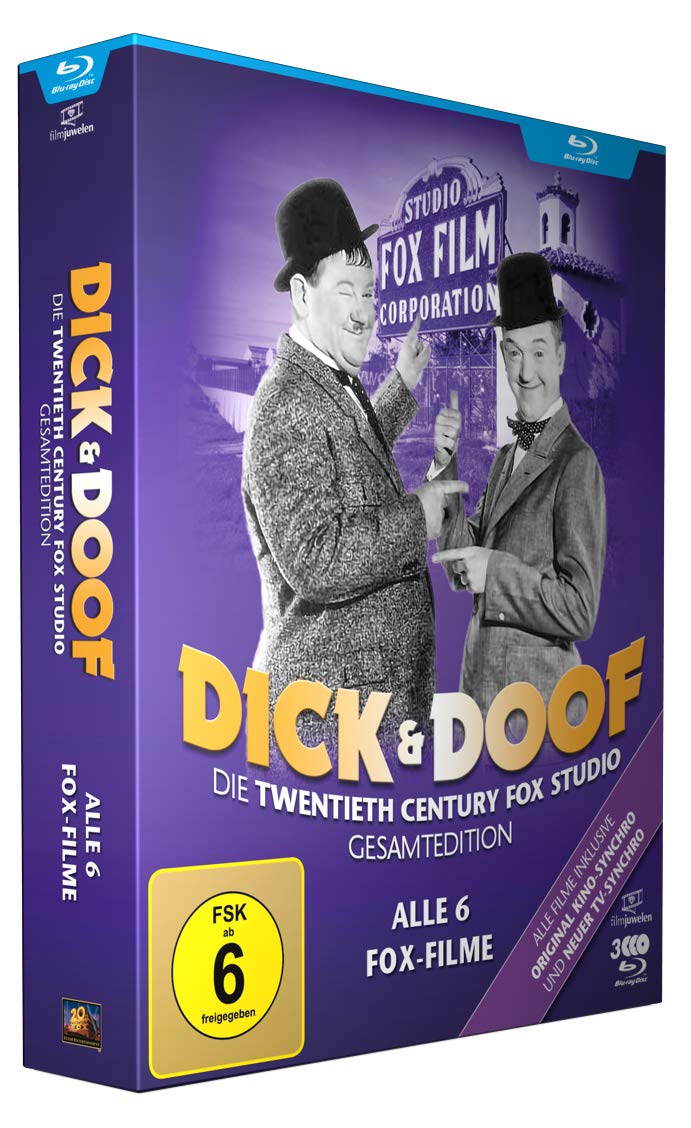 Dick und Doof - Die Fox-Studio-Gesamtedition (Alle 6 Fox-Filme) (Filmjuwelen) [Blu-ray], Blu-ray
