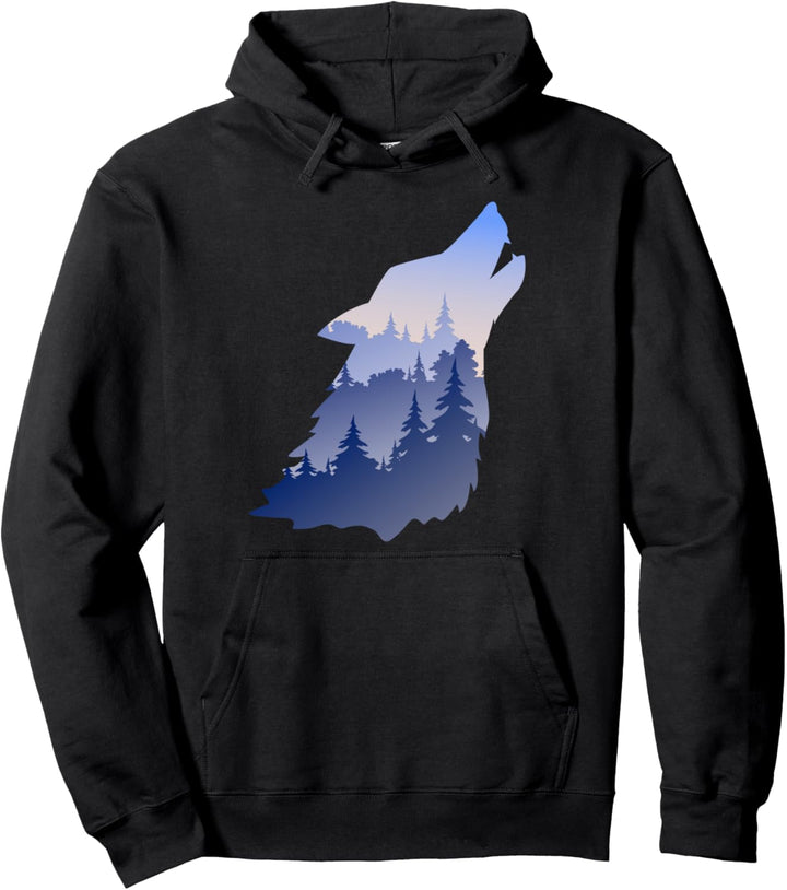 Lone Wolf Heulender Männer Frauen Damen Erwachsene Teen Kind Jugend Geschenk Pullover Hoodie