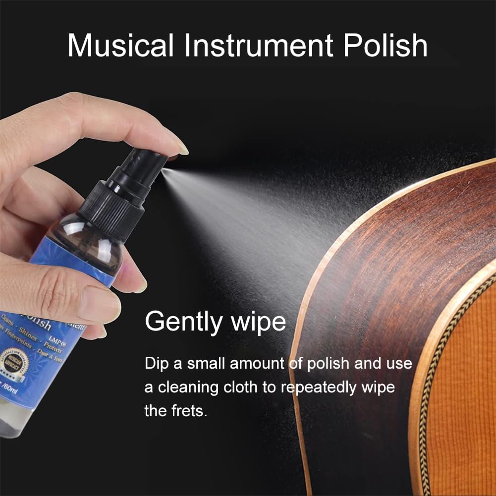 Gitarrenreinigung,Gitarren Reinigungsset,Gitarrenpflege Set,Guitar Cleaning Set,mit Gitarrenpolitur,