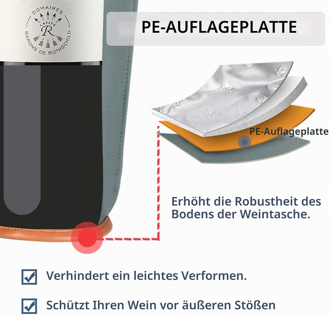 Kato Tirrinia Kühltasche Klein 1 Flaschen, Kleine Kühlbox Mini-kühltasche Männerhandtasche Bier, Fla