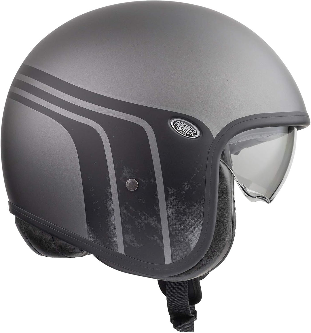 Premier Unisex Vintage Evo Btr17 Bm Helmet XS METALL GRAU / SCHWARZ, XS METALL GRAU / SCHWARZ