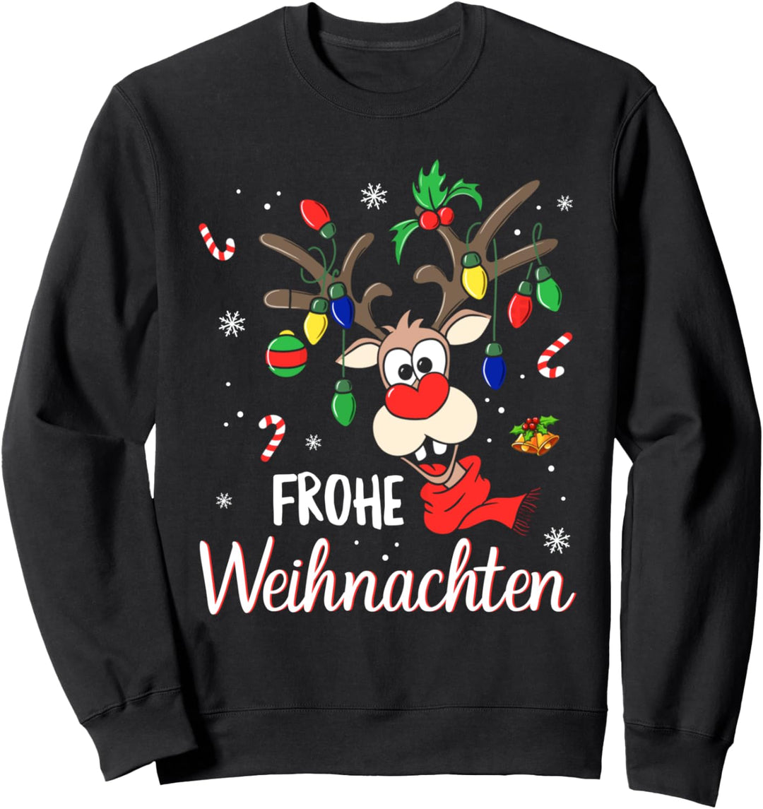 Weihnachtsoutfit Junge Mädchen Weihnachten Lustiges Rentier Sweatshirt