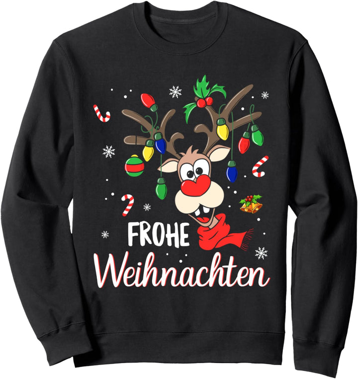 Weihnachtsoutfit Junge Mädchen Weihnachten Lustiges Rentier Sweatshirt
