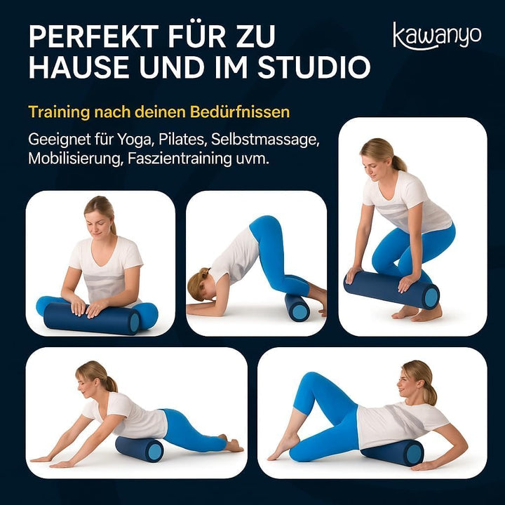 Pilates Rolle für Stabilitäts- &amp; Balanceübungen – Übungshilfe zum Pilatestraining – Yoga Rolle aus H