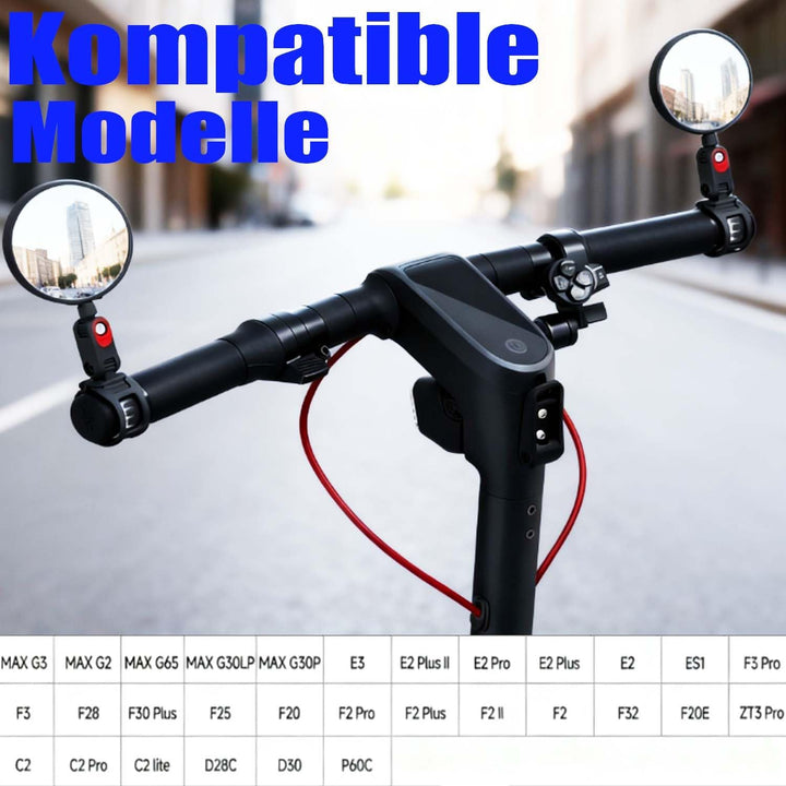 Rückspiegel Rückspiegel Elektroroller Zubehör, Kompatibel Mit G3 ZT3 Pro F3 F3 Pro E3 E3 Pro, Einste
