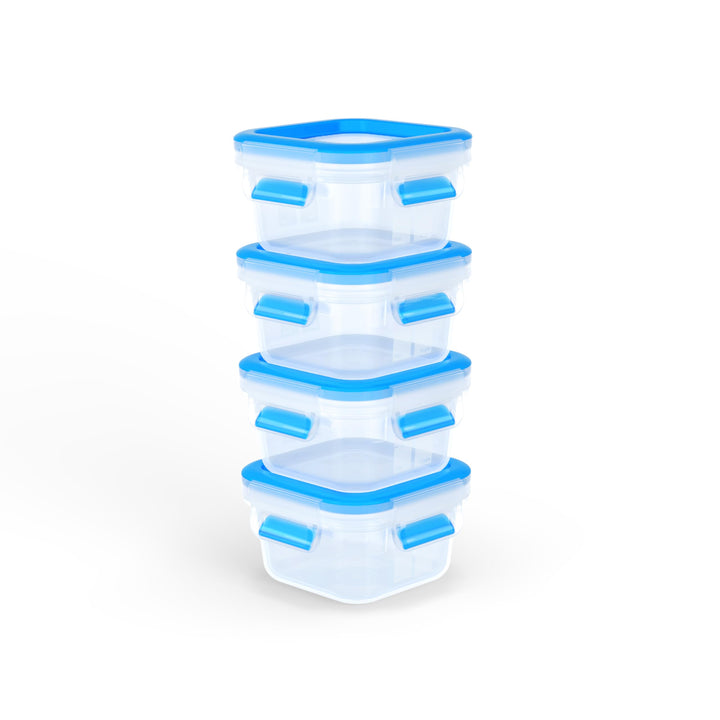 Emsa Clip & Close kleines Lunch-Set, 4x Frischhaltedosen mit 0,2 Liter, 100% dicht/gefrierfest/mikro