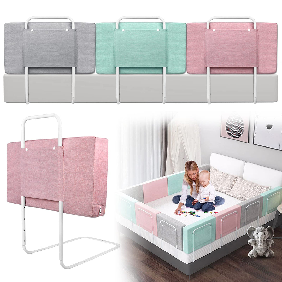 UISEBRT Bettgitter Bettschutzgitter für Kinder 60cm 5-Loch Höhenverstellbar - Bett Rausfallschutz Ki